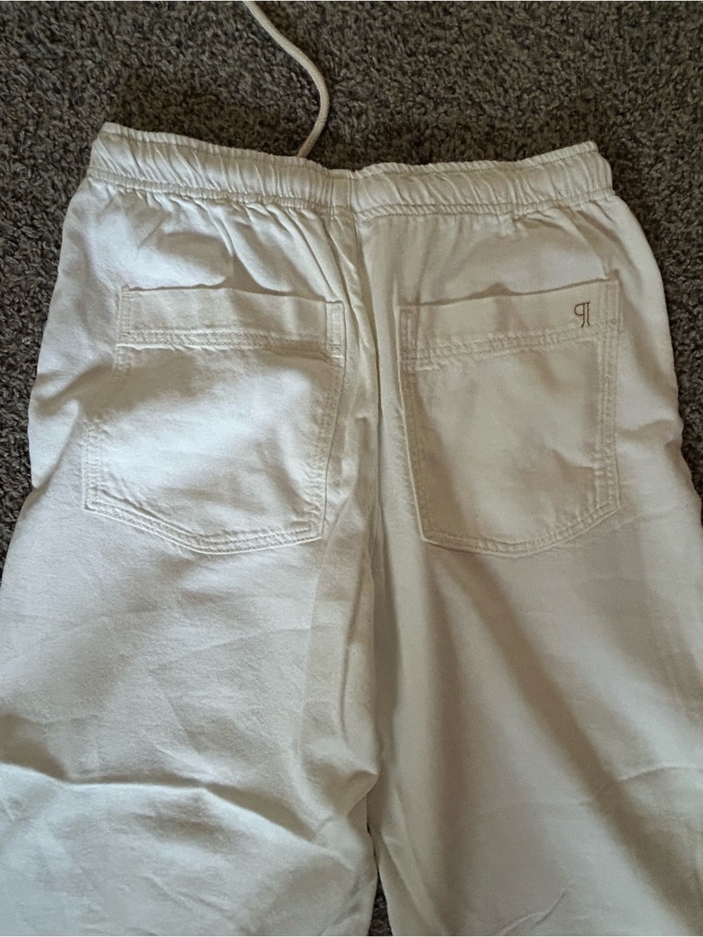 Pilcro White Elastic Waist Drawstring Pants - Picture 4 of 4
